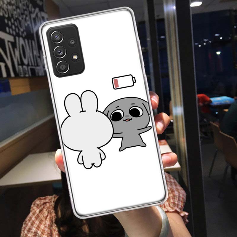 Милый Мультяшный Чехол для Телефона K-Kkamang для Samsung A54 A57 A37 A17 A14 A15 A12 A24 A34 A55 A35 A25 A52S A07 A05S A04S A22 A32 A72 Gal
