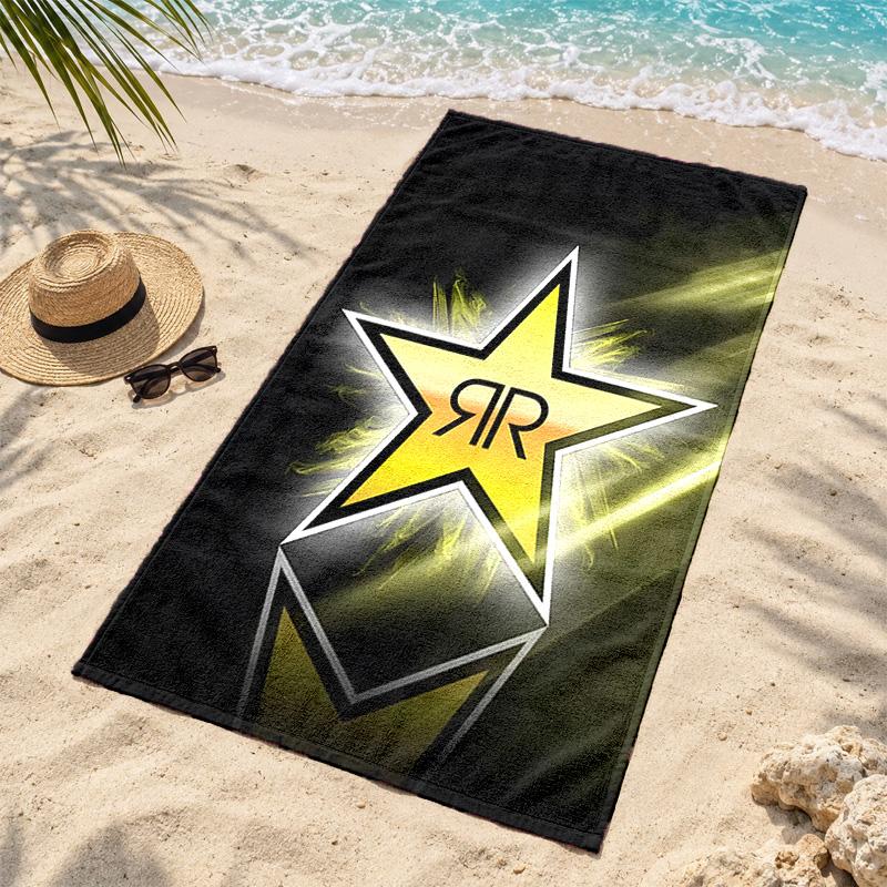 Rockstar Energy Beach Towel Quick Dry Sand Free Lightweight Beach Towels for Travel Swimming Camping