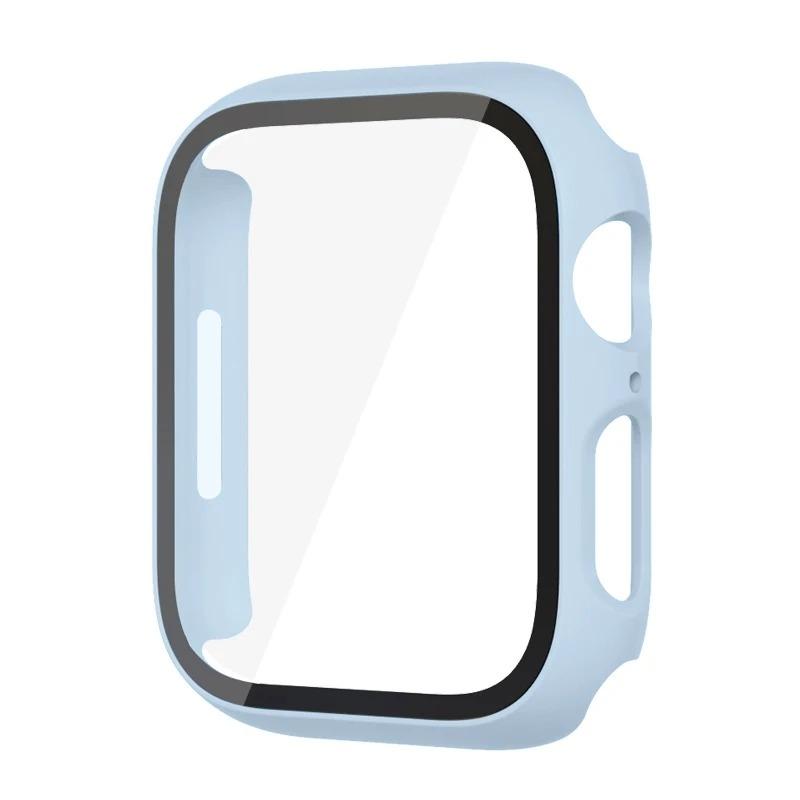 Стекло+Чехол для Apple Watch корпус 44мм 40мм 45мм 41мм 42мм 38мм ремешок Защитное стекло iwatch series 9 8 7 SE 3 корпус Аксессуары