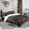 3pcs English Letter Garbled Printed Coreless Down Duvet Cover Set Comfortable Bedroom Bedding Decoration Machine Washable