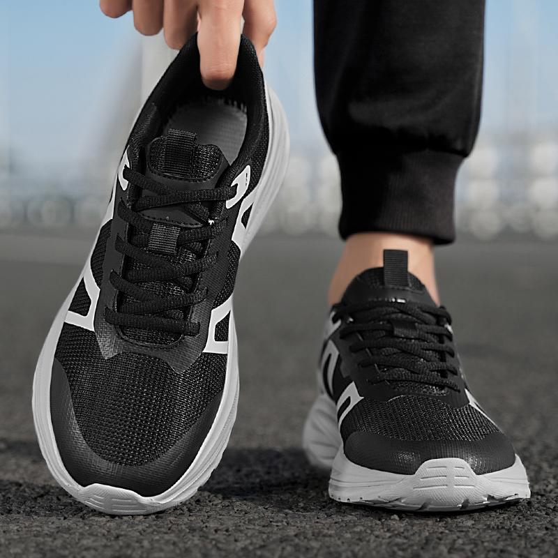 Men’s Sports Shoes Running Sneakers Students Over Sized Jogging Shoes Lightweight Khaki Walking Shoes