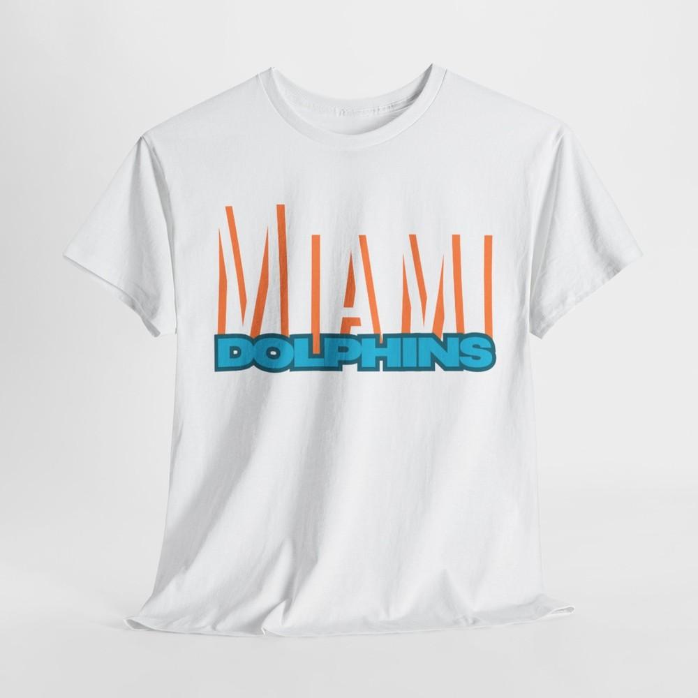 Miami Dolphins Fins Фан NFL Унисекс Футболка из плотного хлопка Унисекс Футболка