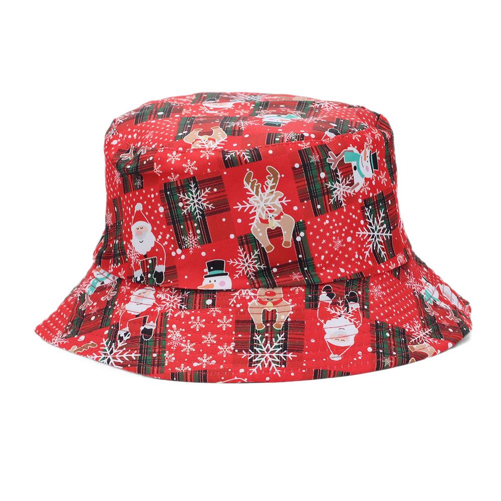 Персонализированная Рождественская печать Уличная панама-рыбак - Дизайн Санта-Клауса для мужчин и женщин