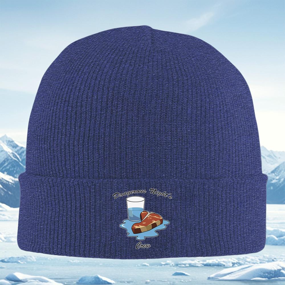 Стейк стекло вода Опасная Ночь Команда Мужчины Женщины Унисекс Вязаная шапка Бини Шапка-свитер Зимняя Термотеплая Рождество На открытом воздухе