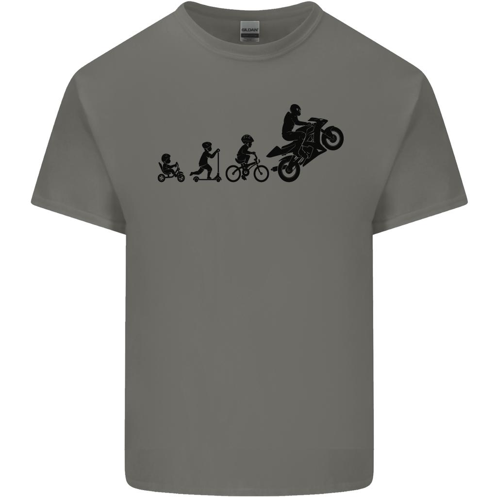 Motorbike Evolution Funny Biker Motorcycle Unisexs Light Cotton TShirt