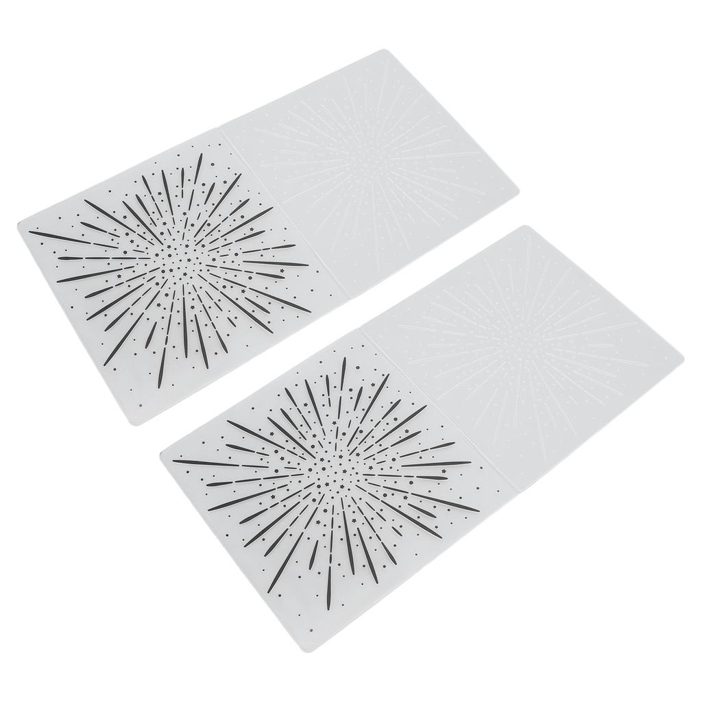 2 шт. Папки для тиснения Пластиковый материал Прозрачный внешний вид Изготовление тисненого шаблона для карты