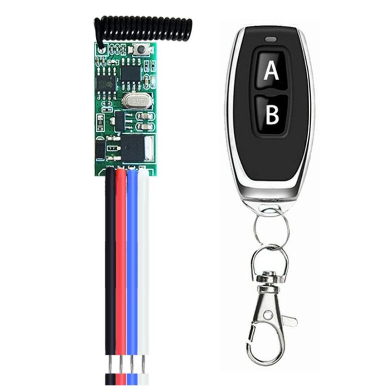 433MHz Wireless RF Remote Control Switching Small Relays DC3.6V 24V 30-50m Long Ranges Remote for Home Industrial Use