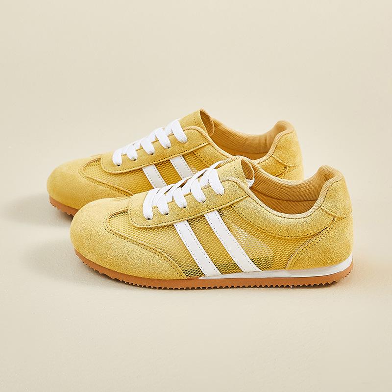 Модная женская обувь 2025 Лето Новые дышащие сетчатые Нескользящие кроссовки Модная удобная обувь на шнуровке для увеличения роста Женская повседневная обувь