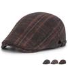 Новая шерстяная кепка в клетку для мужчин и женщин, простая британская ретро-шляпа Forward, берет, регулируемая бейсболка для занятий спортом на открытом воздухе