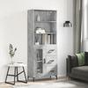 VidaXL Highboard Concrete Grey 69.5x34x180 Cm Engineered Wood 3189513