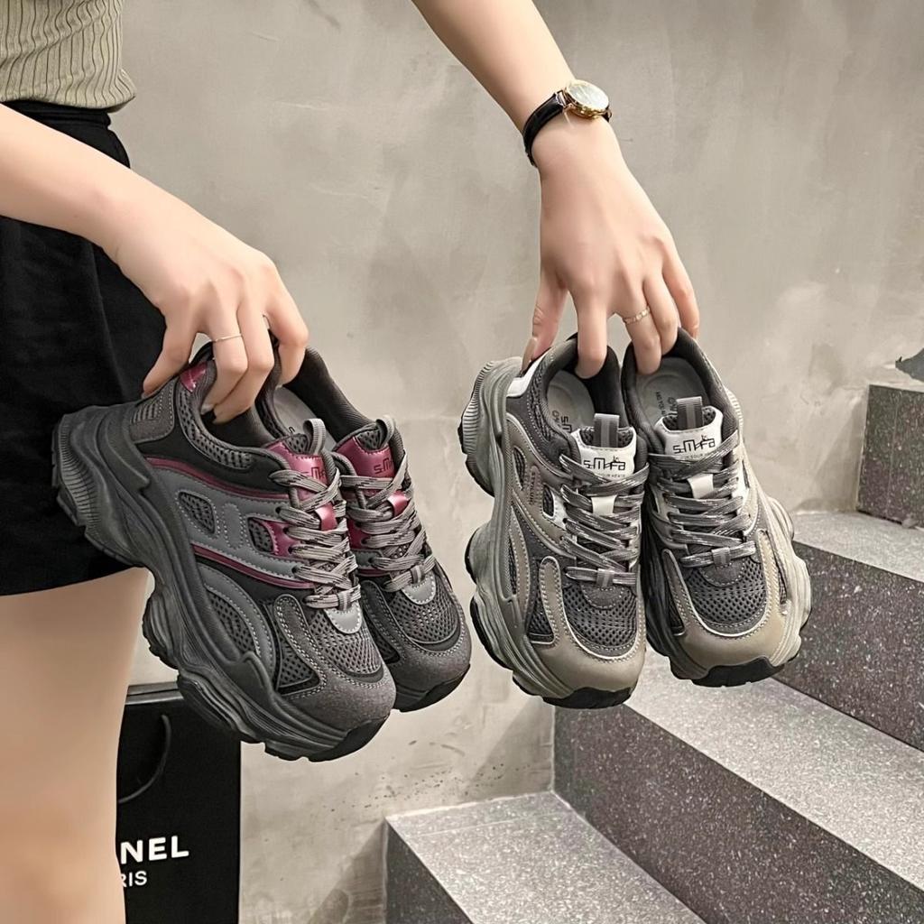 Интернет-знаменитости толстоподошвенные увеличивающие рост кроссовки папины кроссовки женские осень 2025 новые Shishang универсальные дышащие повседневные спортивные кроссовки для бега