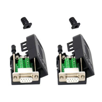 Комплект из 2 клеммных блоков DB9pin, адаптеров DB9pin для последовательного соединения RS485 и RS422, комплект для беспаечной пайки.