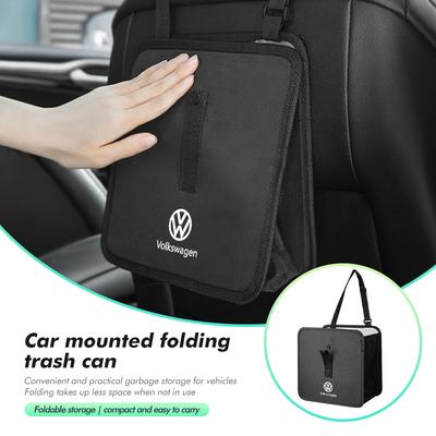 For Volkswagen VW Car Trash Bin Waste Rubbish Organize Storage Box Garbage Holder Passat Golf 4 5 6 Tiguan Polo Scirocco Jetta Ed2