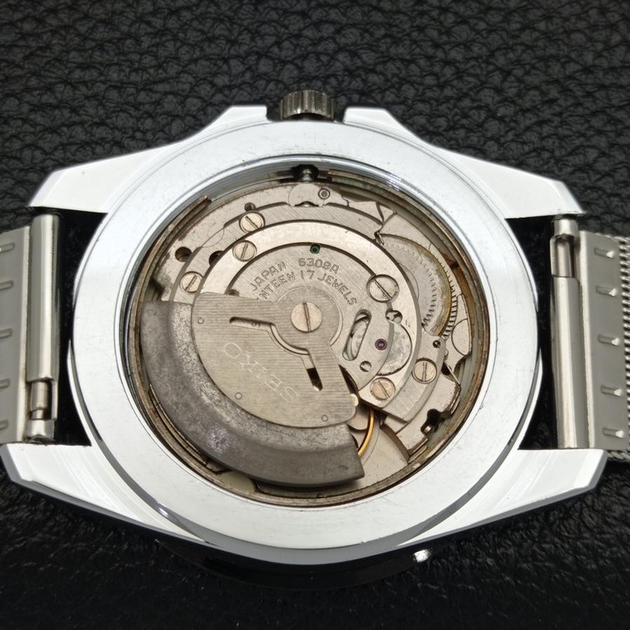 ЯПОНИЯ ВОССТАНОВЛЕННЫЕ SEIKO 5 МУЖСКИЕ 6309A АВТОМАТИЧЕСКИЕ ЧАСЫ С ЧЕРНЫМ ЦИФЕРБЛАТОМ В АРАБСКОМ СТИЛЕ a426414-2