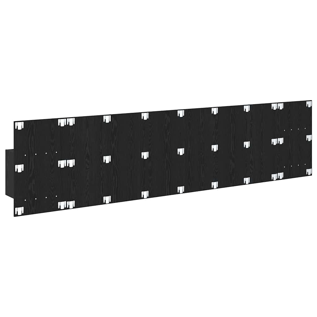 Headboard with Cabinets 3 pcs Black Oak Effect Wood Based Material