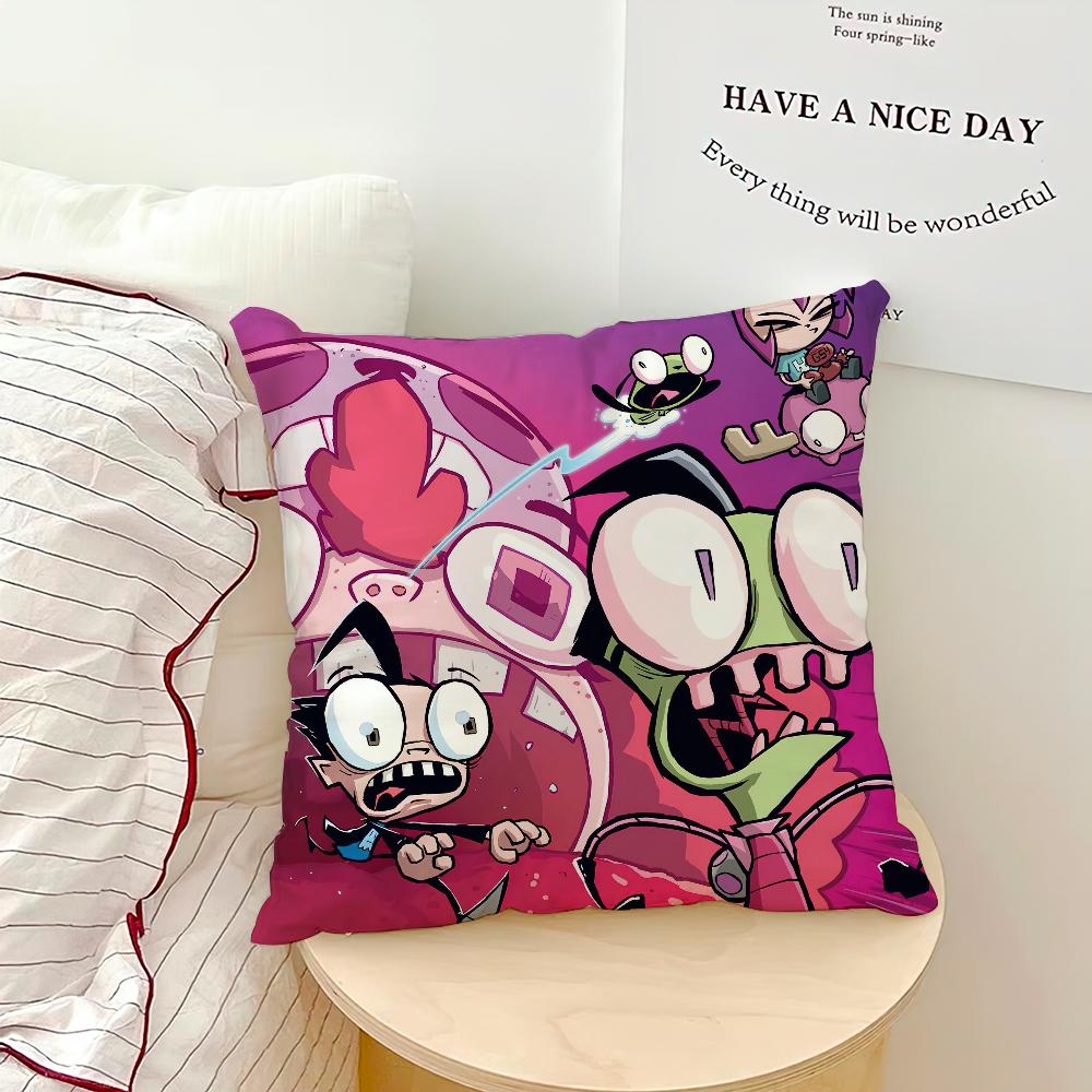 Наволочка с изображением мультяшного персонажа «Захватчик Зим» для дивана, гостиной, спальни, изголовья кровати, спинки, квадратная подушка для сна.