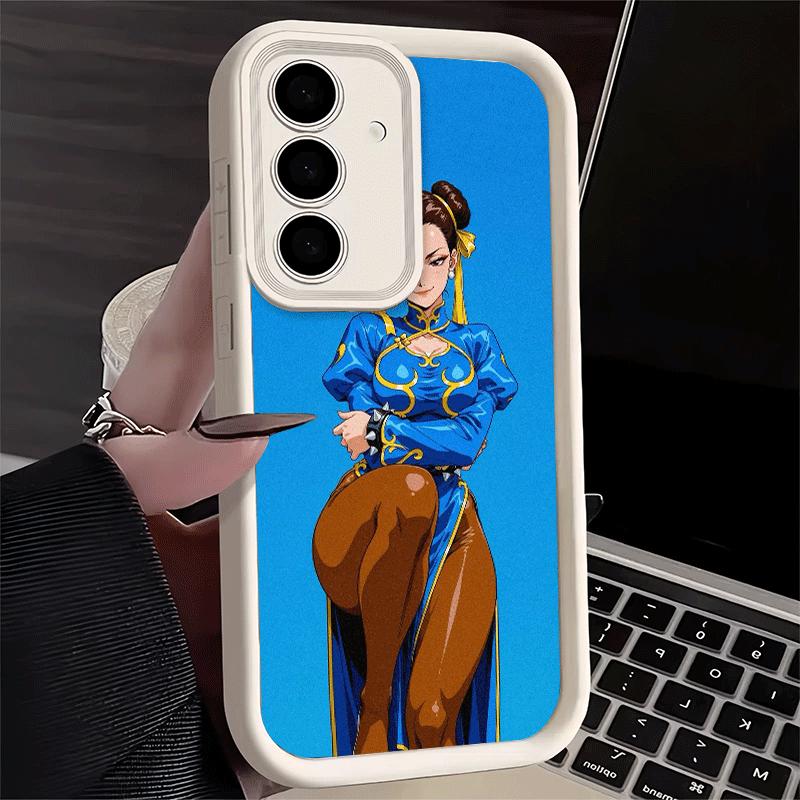 Чехол для телефона Samsung Galaxy S26 S25 Ultra S24 FE ChunLi S-Street F-FighterS Shell S23 Plus S22 + S21 S20 5G Мягкий силиконовый Fund