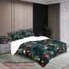 3pcs palm leaves pattern printed bedding set, suitable for teenagers and adult's bedroom, camping, 1*duvet cover+2*pillowcase