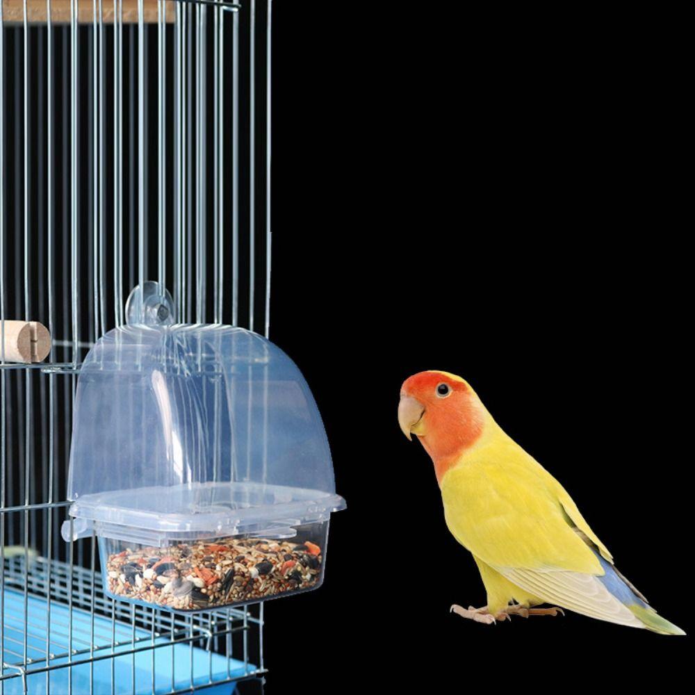 Anti scattering Plastic Parrot Feeding Trough Bird Accessories Bird Cage Feeder Bird Food Container