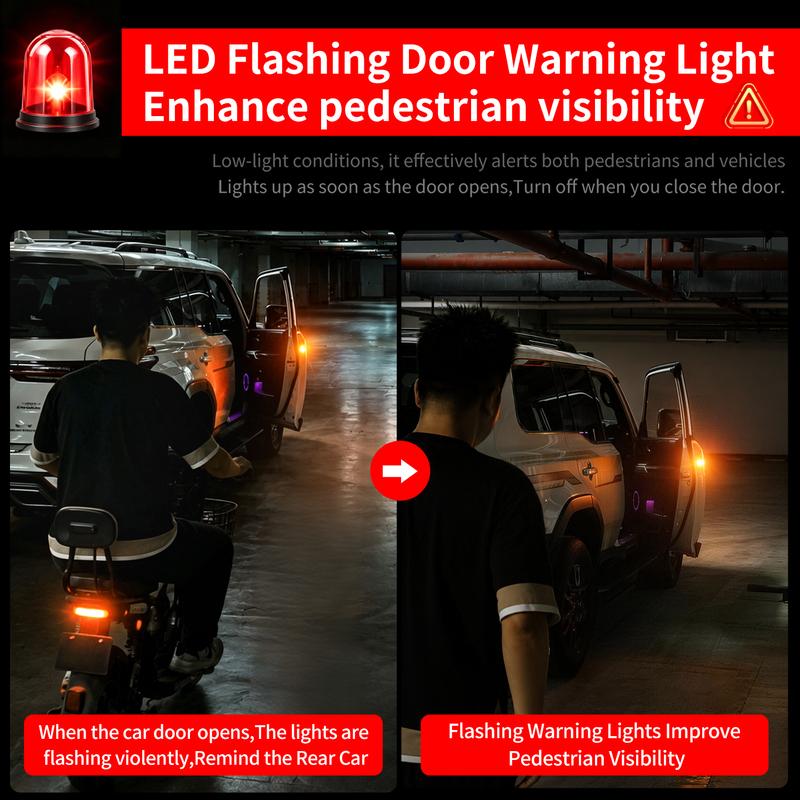 For Toyota Land Cruiser 250 2024 2025 2026 LED Door Open Alert Light Safety Warning Lamp Exterior Styling Accessories