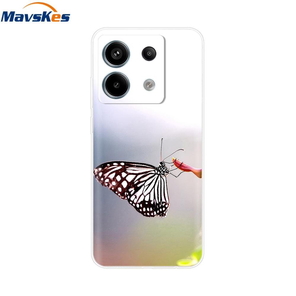 Для Redmi Note 13 Pro 4G 5G Чехлы Cover ТПУ Силиконовый Защитный Чехол Для Xiaomi Redmi Note13 13Pro Телефон Прозрачная Задняя Крышка Бампер