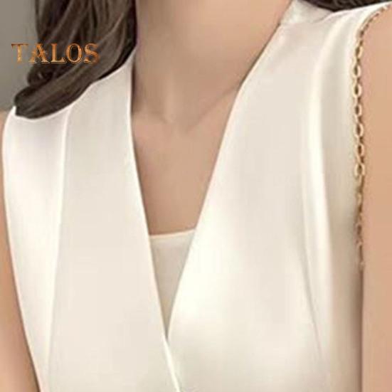 Женский жилет без рукавов, однобортный жилет с V-образным вырезом, повседневный жилет, куртка на весну-лето