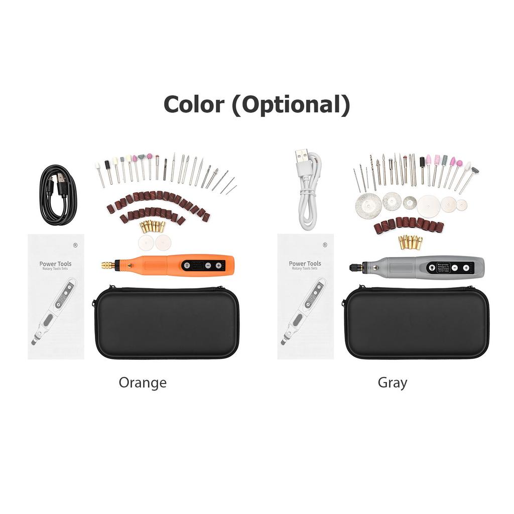 Geevorks Портативный набор вращающихся инструментов Мини-аккумуляторная шлифовальная машина Ручная аккумуляторная электрическая дрель USB