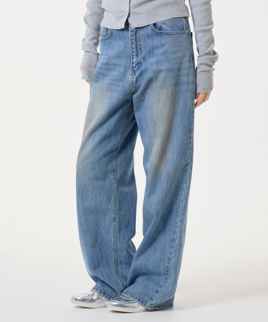 UNKNOWN PLANET Daily Mid-Wide Denim Pants Light Blue