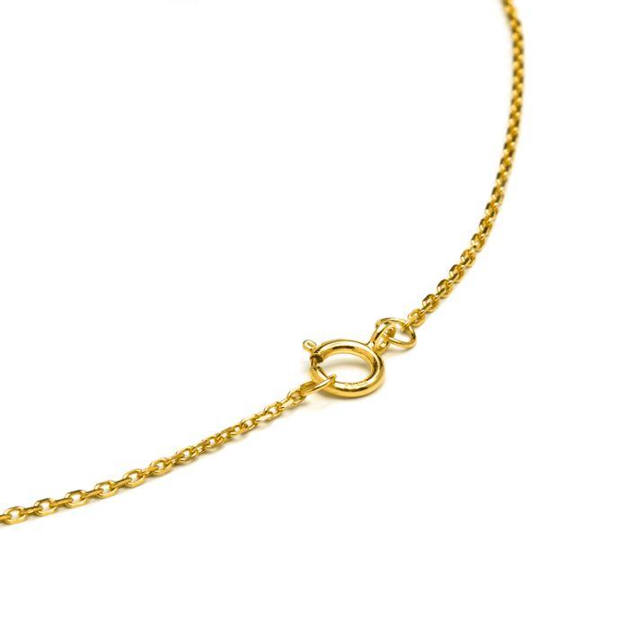 Collier Luxenter en argent 925 avec zircons multicolores finis en or jaune 18K - Alphabet J