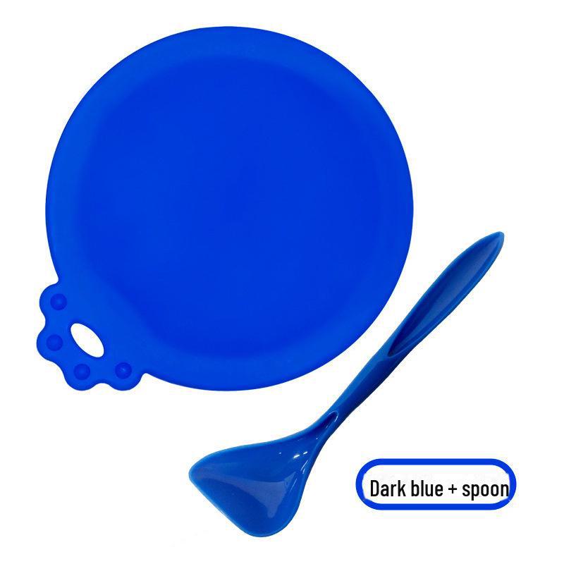 Универсальная силиконовая крышка и ложка для консервных банок для домашних животных - крышка-когтеточка для хранения корма для кошек и собак, герметизирующее решение 3-в-1.