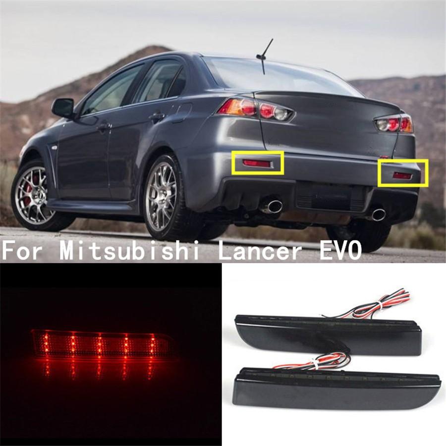 Светоотражатель бампера для Mitsubishi Lancer Evo Дымчатый