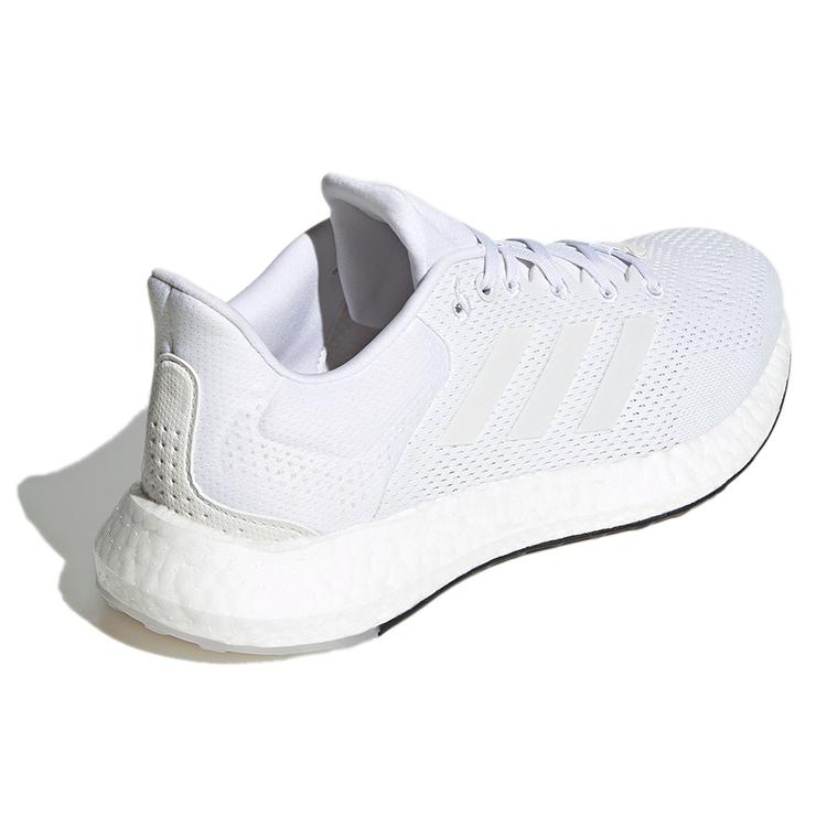 adidas PureBoost 21 'Белый Серый Штрих' (унисекс) Белые / Белые / Серо-синие Беговые кроссовки GY5094