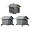 Уличный домик для кошек Ветрозащитный Водонепроницаемый Уютное кошачье убежище Легкая сборка Теплое изолированное укрытие для уличных кошек Требуется сборка