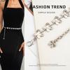 Korean Style Bow Metal Decorative Waist Chain for Women with Dress Butterfly Thin Belt Sweet Body Chain