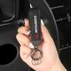 Premium Leather Car Key Fob Keyring Car Interior Accessories for Mitsubishi Outlander Lancer Grandis Airtrek Dignity