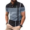 Men Polo Shirt Short Sleeve 3d Print Tops Fashion Polyester Breathable Comfortable Polos Shirts