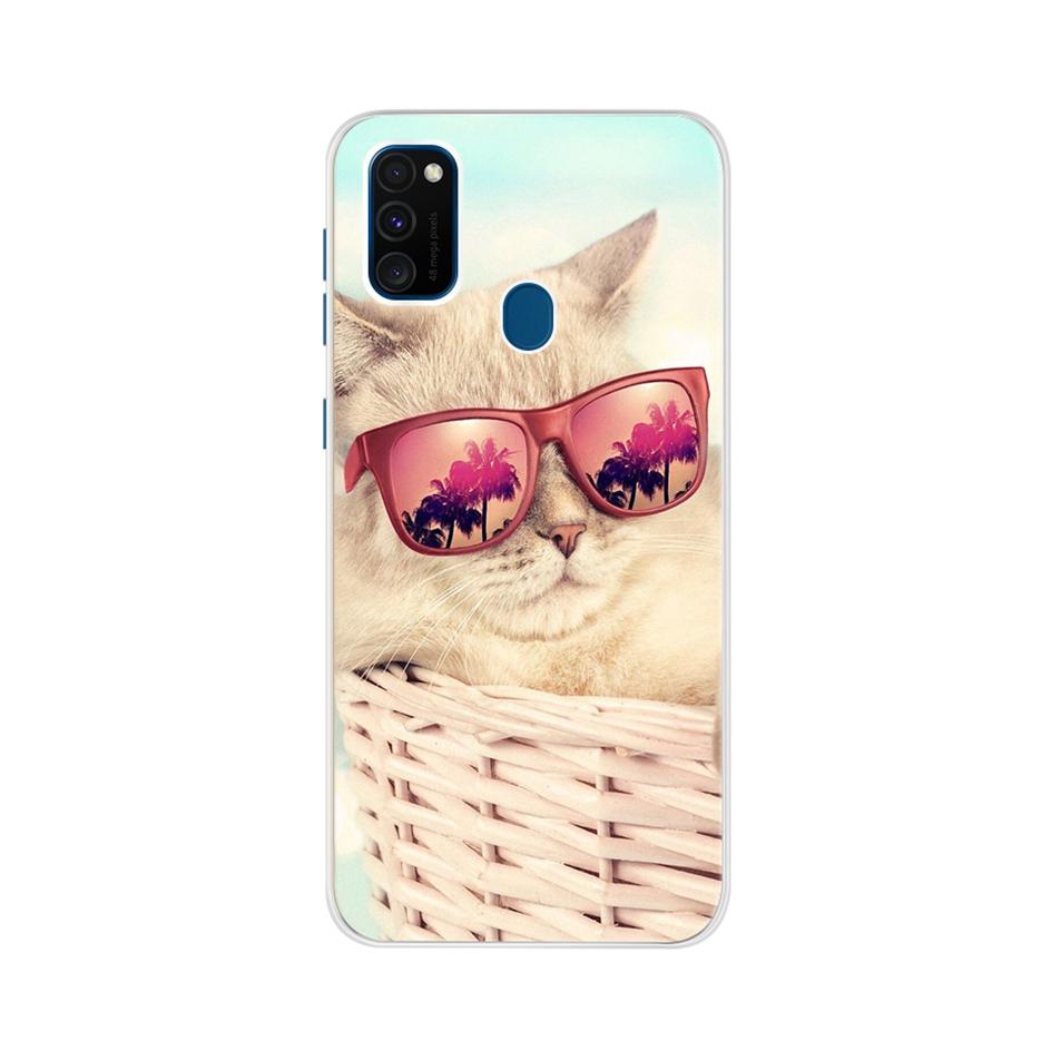 For Samsung Galaxy M21 Case Samsung M30s Soft Slim Cute Painted Phone Back Cover For Samsung M21 M 21 M215F Cases Bumper Fundas