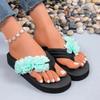 New Summer Women's Fashion Flower Designer Anti-Slip Thick-Soled Sandals Outdoor Open-Toe Vacation Beach Women's Slippers