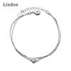 Линдон циркон браслет ювелирные изделия геометрические бусины браслеты-цепочки модный тонкий свадебный подарок для подруги женщин