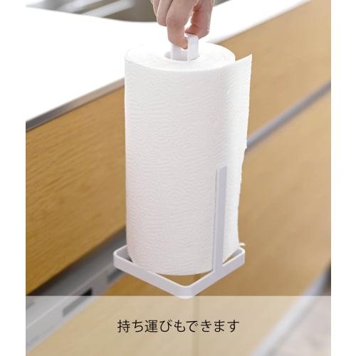 Yamazaki Kitchen Paper Holder, White, Approx. W11 x D11 x H26.5cm, Tower 6781