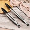 Outdoor BBQ Tools Appliances Salad Food Clip Barbecue Tongs Silicone Handle Stainless Steel Head