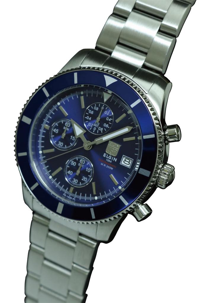 ELGIN Мужские часы Elgin Chronograph Синие Дайверские FK1420S-BL