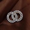 Pearl Colorful Enamel Double Circle Brooch Coat Scarf Pin Luxury Jewelry