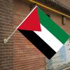 Palestine Flag Bright Color Hanging Banner Durable Palestinian National Flag for Home Garden Decoration