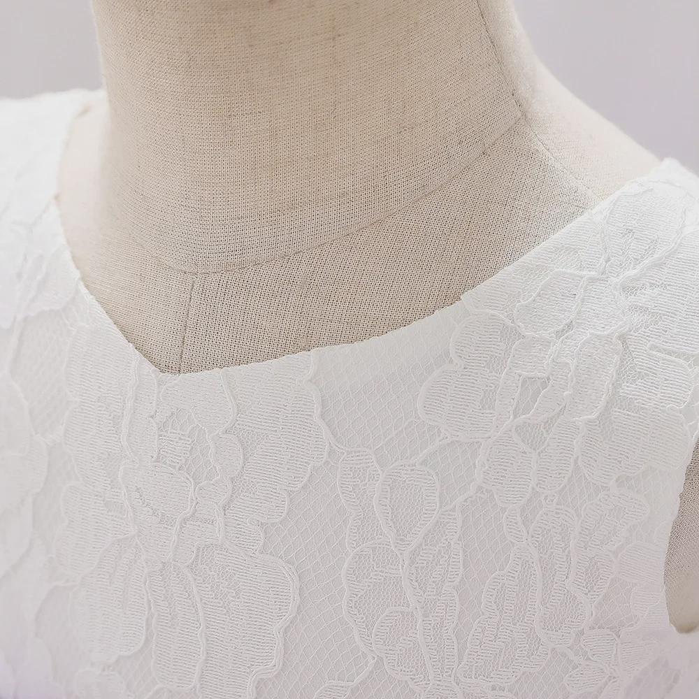 Платье для крещения Baby Princess с кружевом и бантом для девочек от 1 до 3 лет