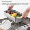 Retractable Sink Drain Strainer 304 Stainless Steel Kitchen Sink Drain Basket for Food Fruits Vegetables Noodle Pasta