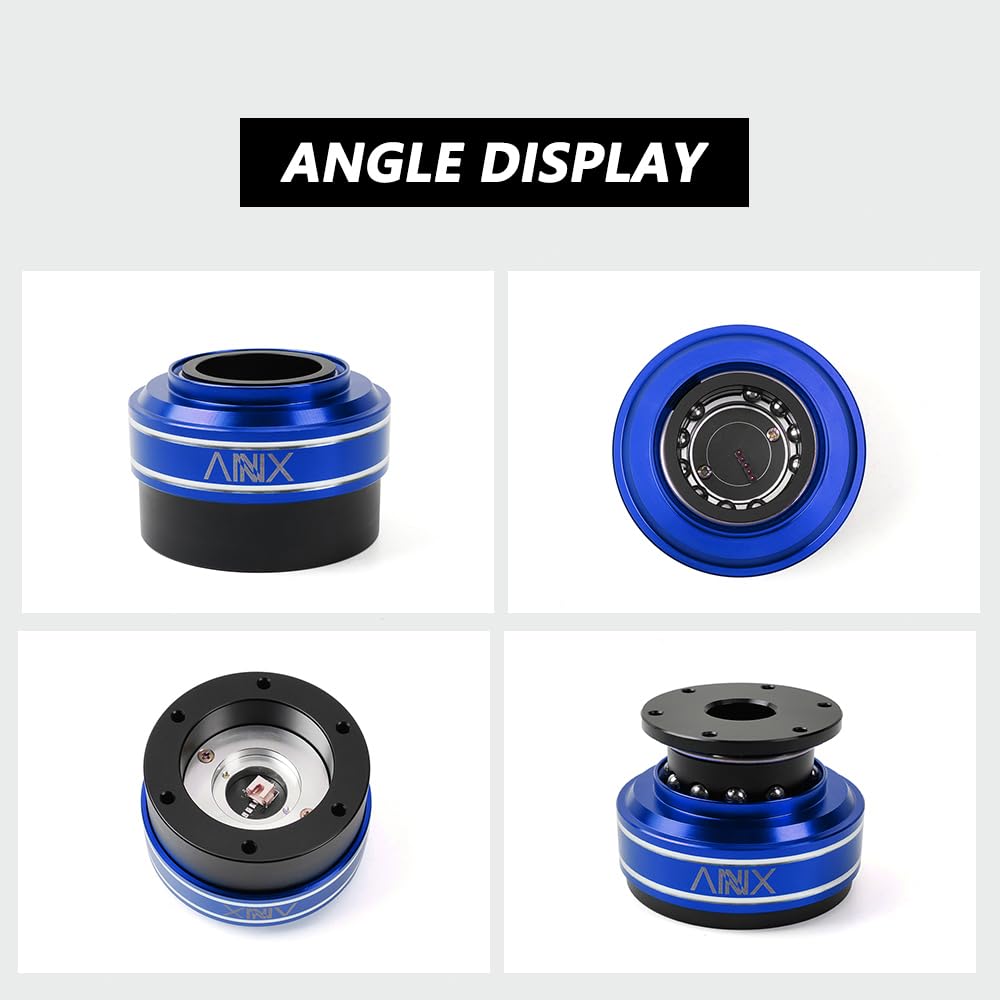 ZS Steering Wheel Hub Adapter, 6-Hole, 70mm, for Racing Simulator Games, M-OZA S-imagic M10 A/Mini European Trucks (Blue)