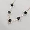 Black Onyx Gemstone Silver Necklace, 925 Sterling Silver Handmade Silver Necklace, Women Wedding Necklace, RN-2-19