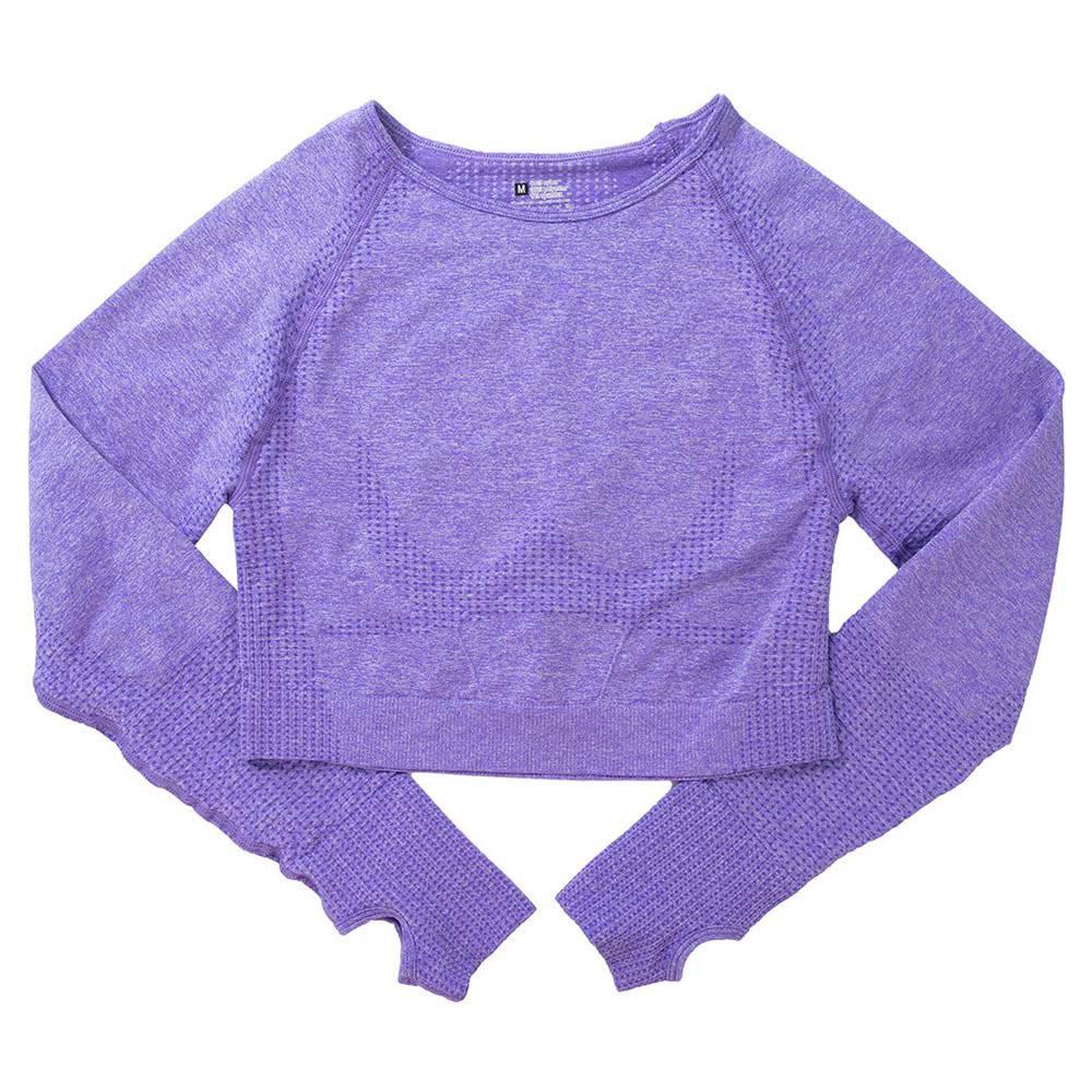 Женский бесшовный костюм для йоги: Топ в горошек с длинным рукавом и брюки с высокой талией, подтягивающие бедра