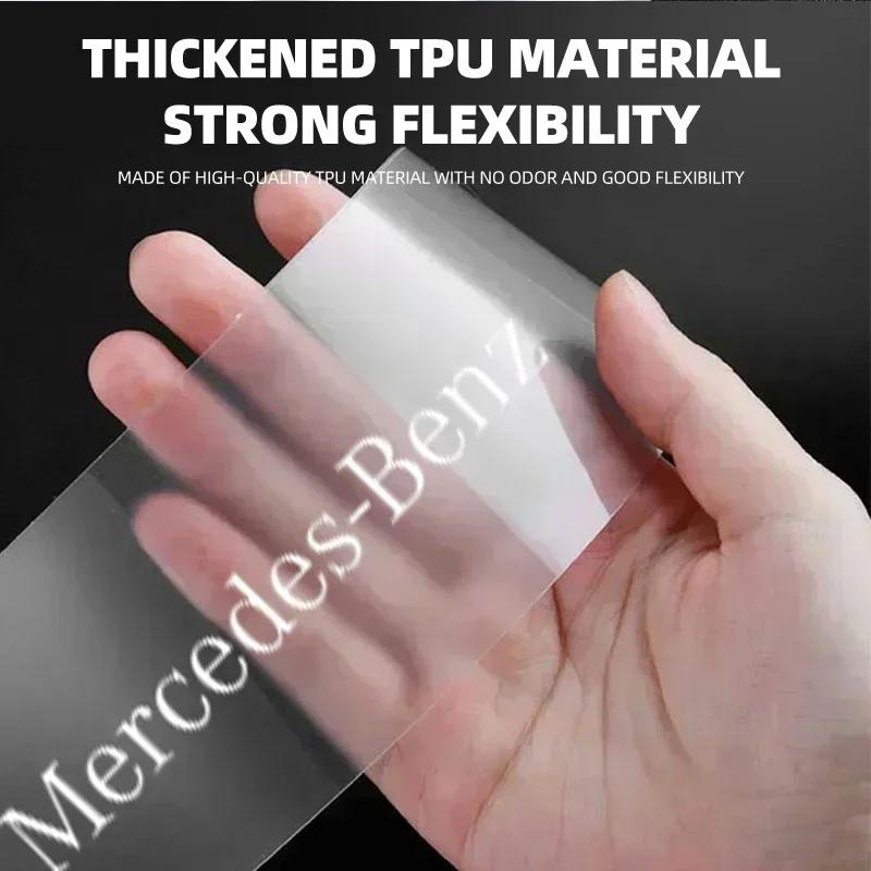 CSC1 4pcs Car Door Sill Protector Stickers Transparent Decor Decal Threshold Strip for Mercedes Benz W211 W204 W210 W203 CLA GLA